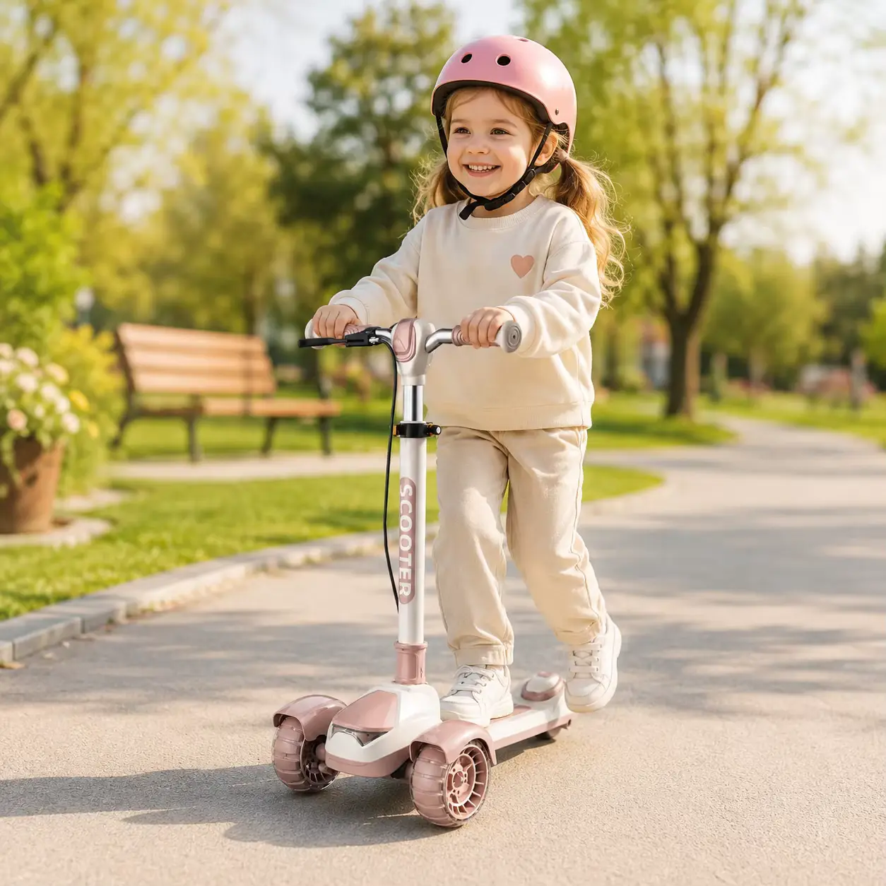 Scooter Model 612 Adjustable Wheel Kick With PU Wheels Wholesale