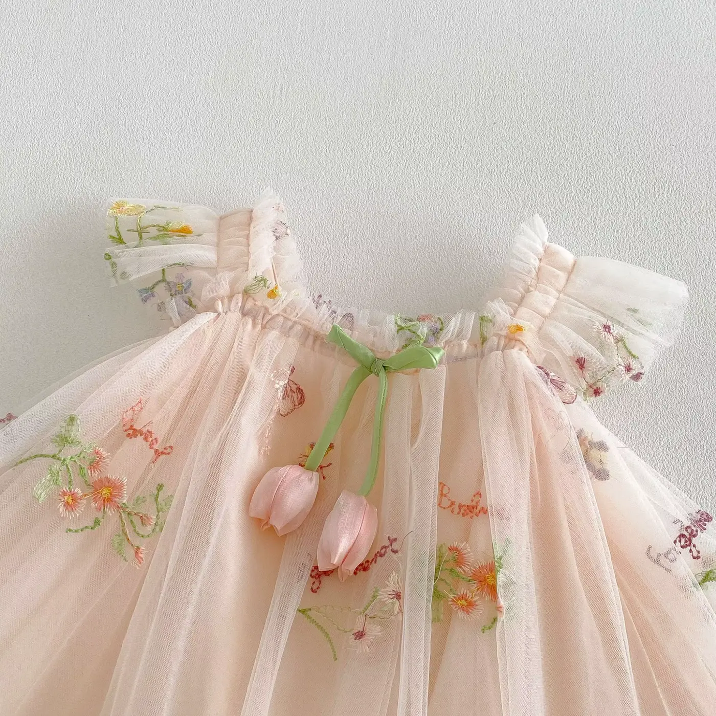 Girls Cotton Printed Princess Multiple Styles Sleeveless Flower Knitted Clothing Wholesale product image 2