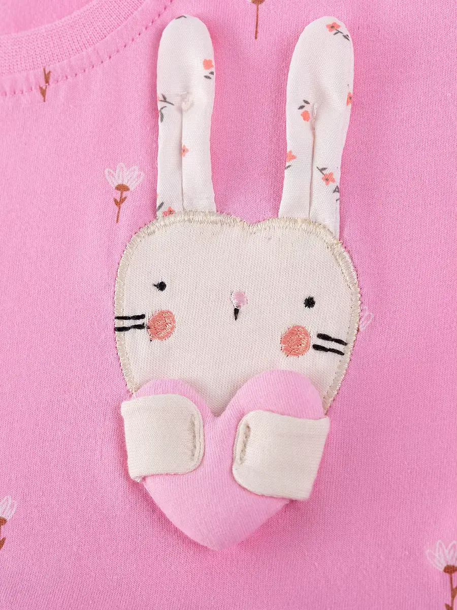 Girls Cotton Cartoon Dress A-line Polyester Blend Appliqued Short Wholesale product image 3