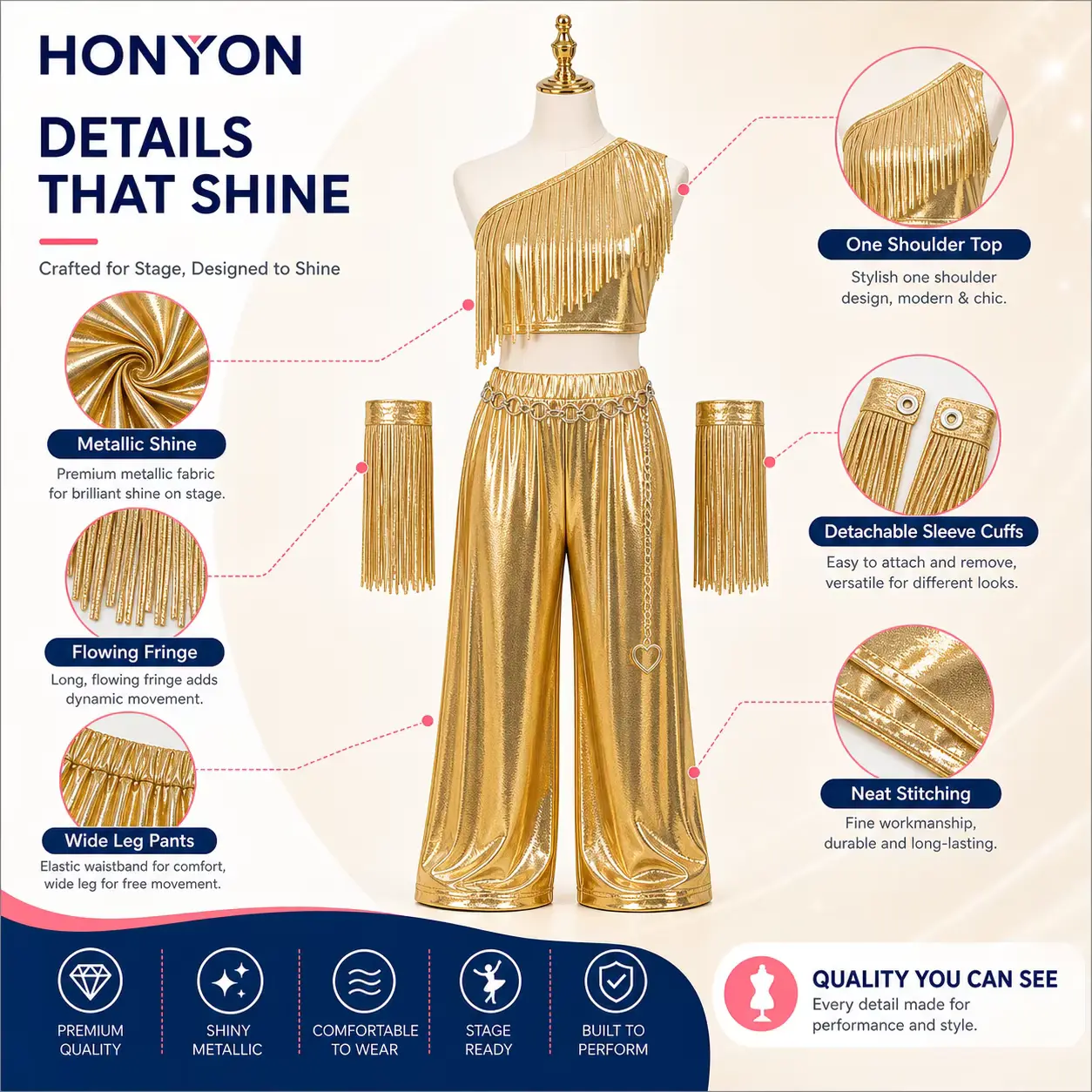 Girls Cotton HIP HOP Jazz Dance Fringe Sparkle Vest Clothing Wholesale product image 3
