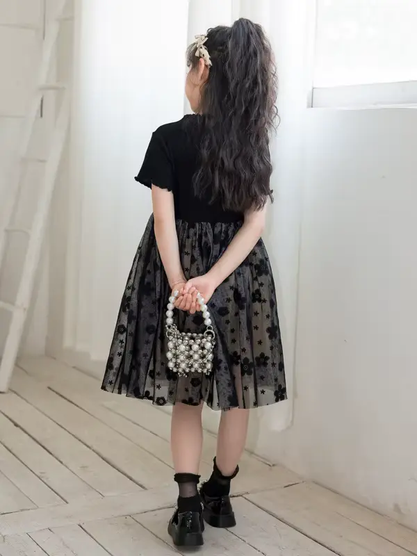 Cotton Printed Princess Dress Korean O-neck A-line Knee-length Breathable Wholesale product image 4