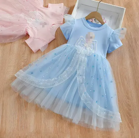 Girls Princess Dress Skirt 2026 Breathable Lace Crocheted Short Wholesale
