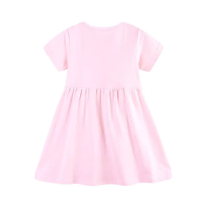 Girls Cotton Cartoon Printed Princess Dress Factory Straight O-neck Wholesale product image 2