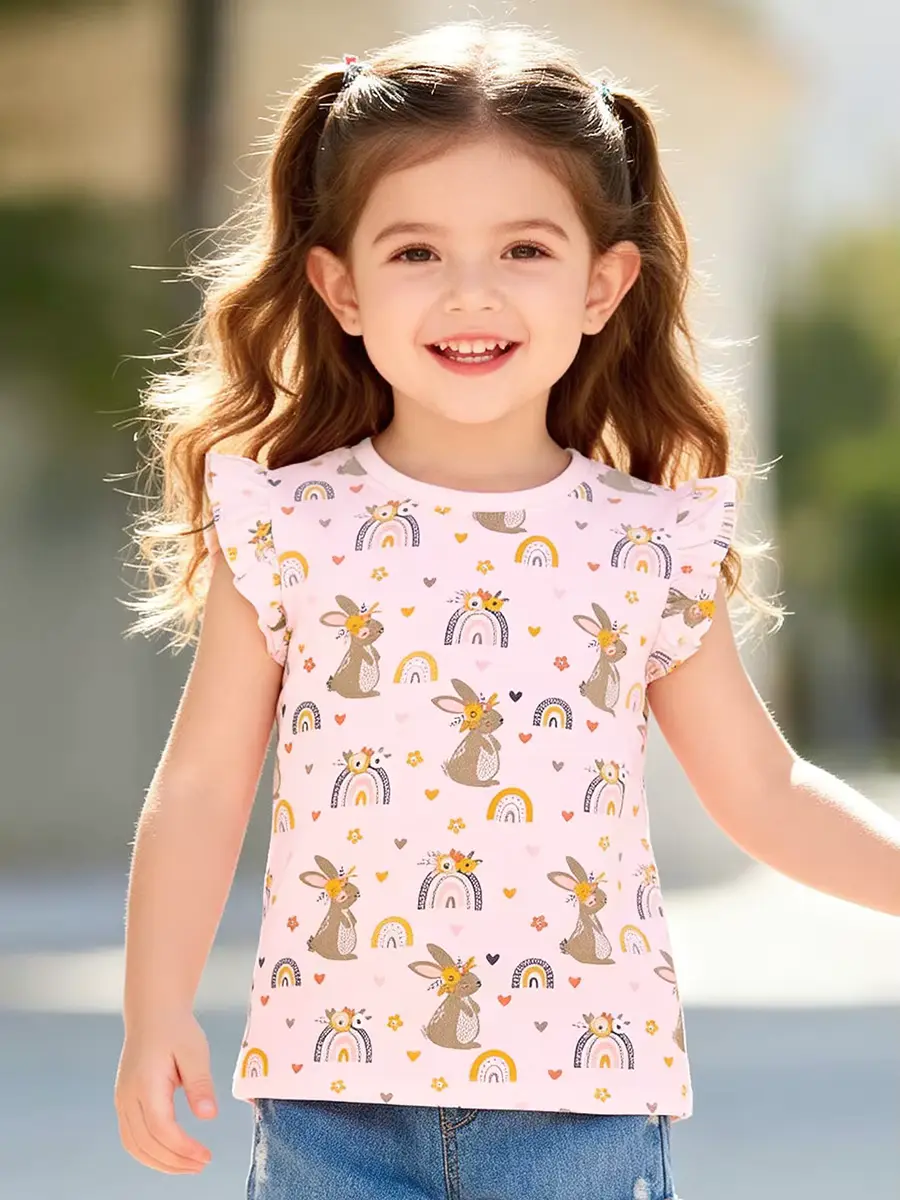 Girls Cotton Print Animal T-shirt 2026 High Quality 100 Wholesale product image 4
