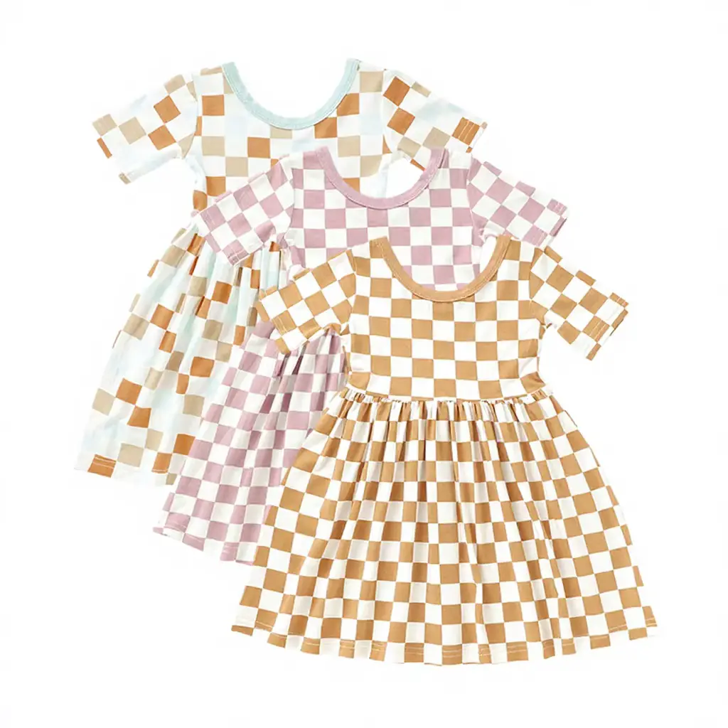 Cotton Printed Dress O-neck Maxi Lace Ruffles Breathable A-line Wholesale product image 3