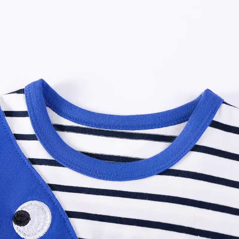 Boys Cotton Cartoon Striped T-shirt Shorts SET Fabric Two-piece Wholesale product image 2