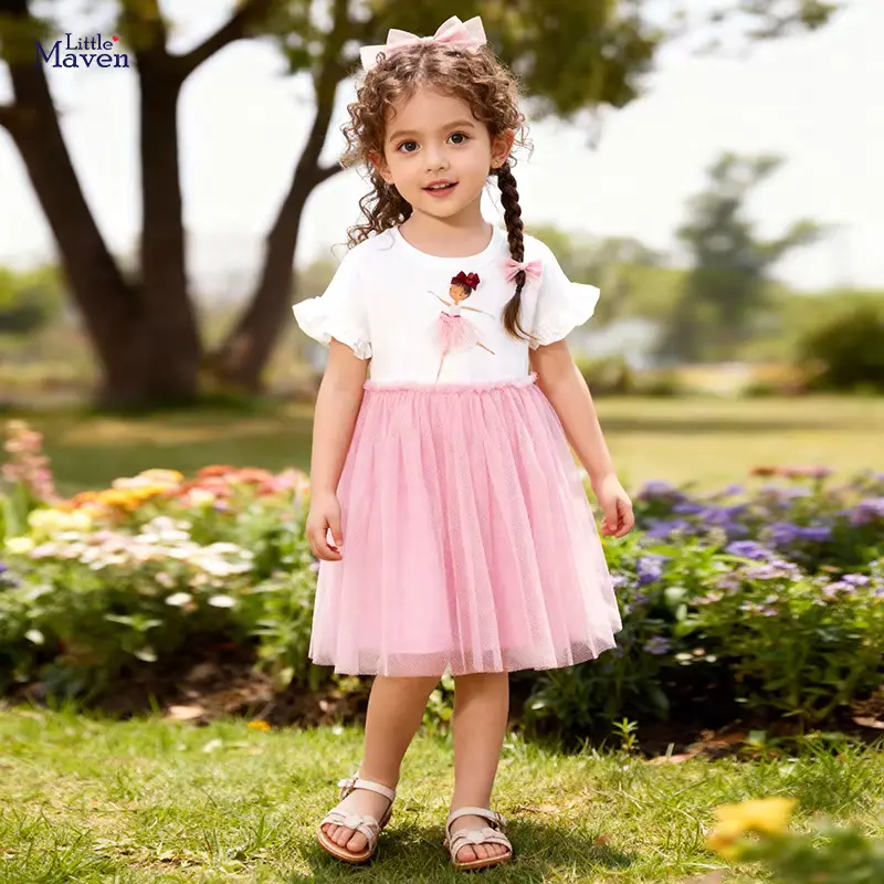 Girls Cotton Mesh Cartoon Dress Skirt Pattern Tulle Mini Wholesale