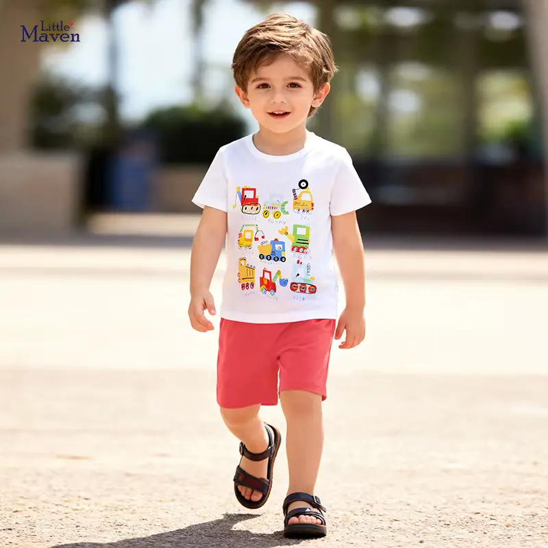 Boys Cotton T-shirt Shorts SET Clothing Two-piece AND Sets Wholesale